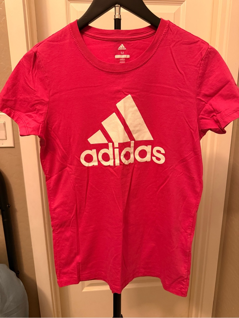 Adidas Golf Pink Logo T-Shirt